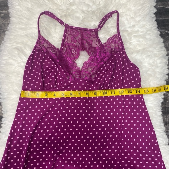 SECRET TREASURES POLKA DOT LACE SLEEPWEAR SLIP DRESS FAIRYCORE WHIMSICAL - Picture 3 of 6
